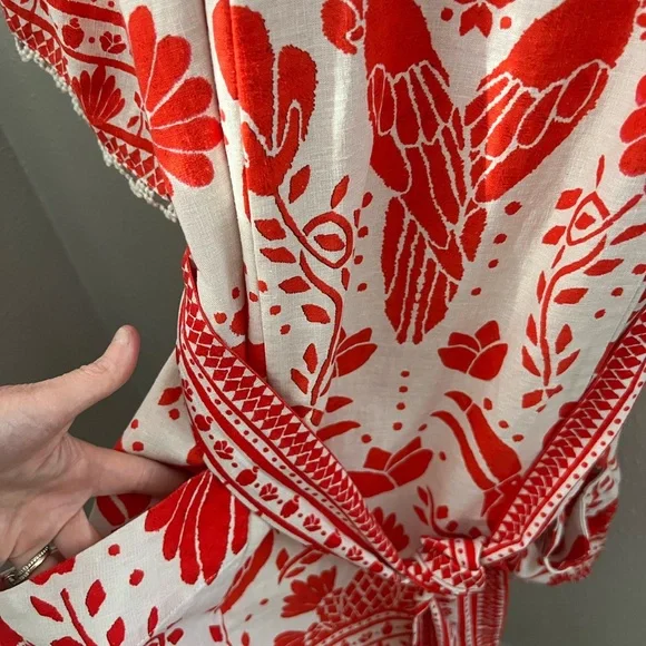 New Farm Rio Jungle Flow Linen Blend Mini Dress Size Large - Picture 8 of 10